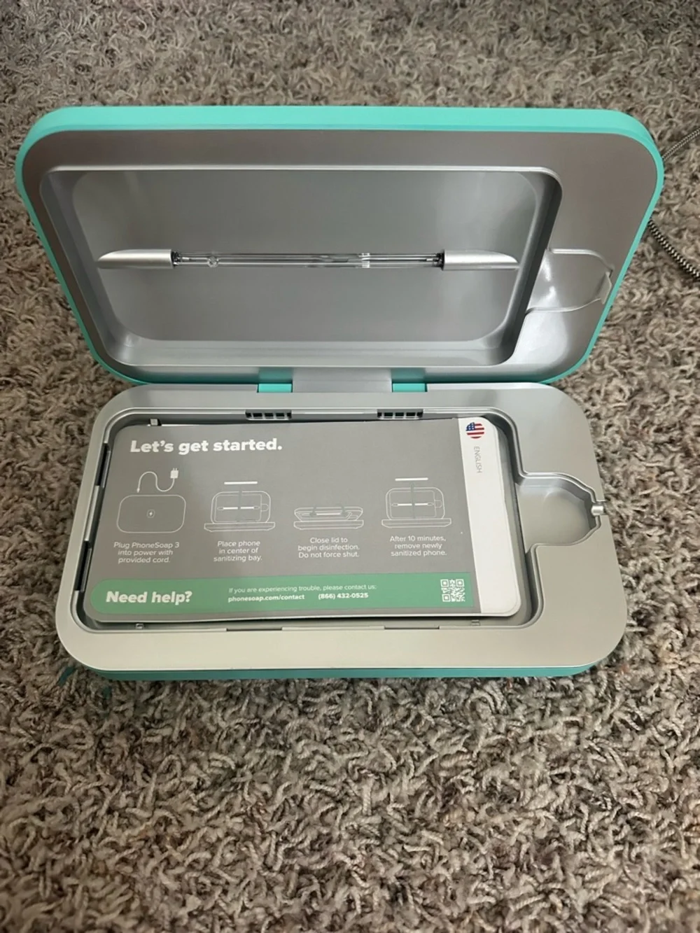 OneSoap 3 UV Phone Sanitizer and Charger - Turquoise